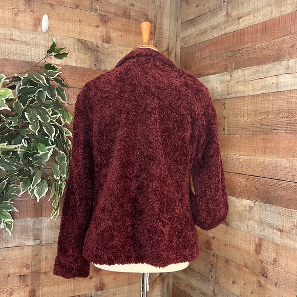 PENDELETON Maroon Teddy Zipper Front Jacket NWT Sz Small - Picture 5 of 12